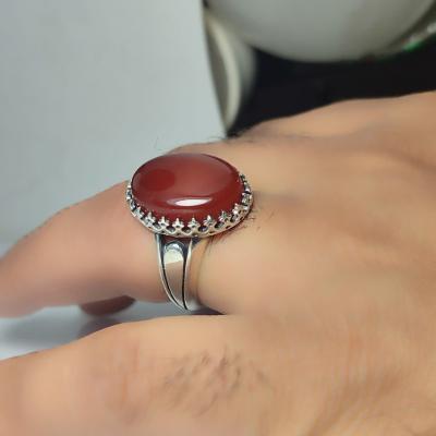 خرید انگشتر عقیق قرمز مردانه؛ نماد اصالت و قدرت کد ۲۰۱۳