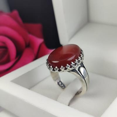 خرید انگشتر عقیق قرمز مردانه؛ نماد اصالت و قدرت کد ۲۰۱۳