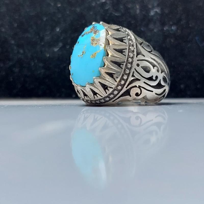 انگشتر نقره باسنگ فیروزه کد 1260