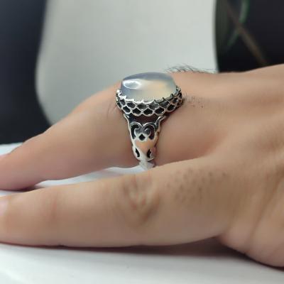 انگشتر نقره عقیق کبود کد 4212