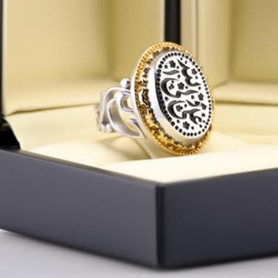 انگشتر درنجف با حکاکی علی ولی الله فوق العاده بی نظیر کد 5210
