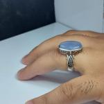 انگشتر نقره با سنگ عقیق شرف الشمس و رکاب سربرنجی نقره– کد 1038